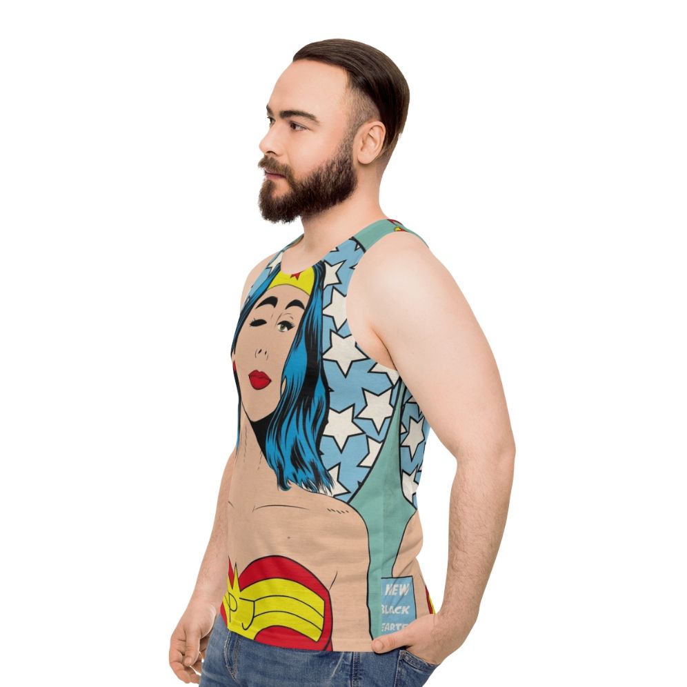 Superhero PJ Harvey Unisex Tank Top - men side