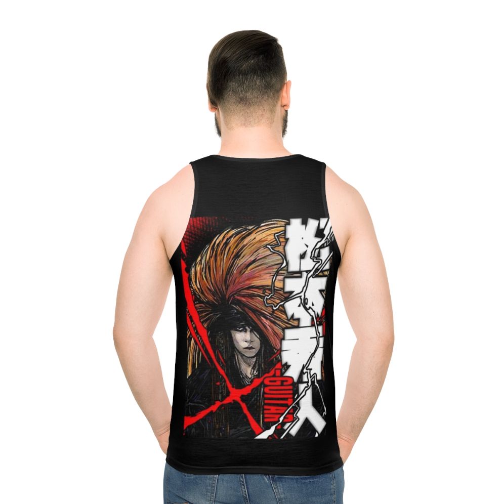 Hideto Matsumoto of X Japan Red X Unisex Tank Top - men back