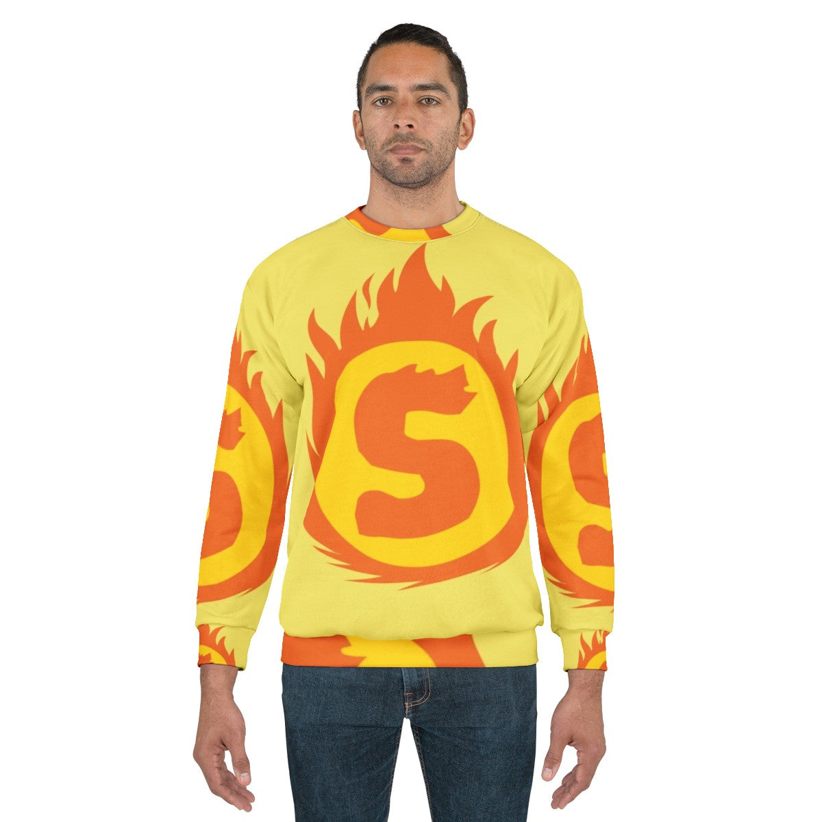 Superhero Letter S Fire Insignia Sweatshirt - men