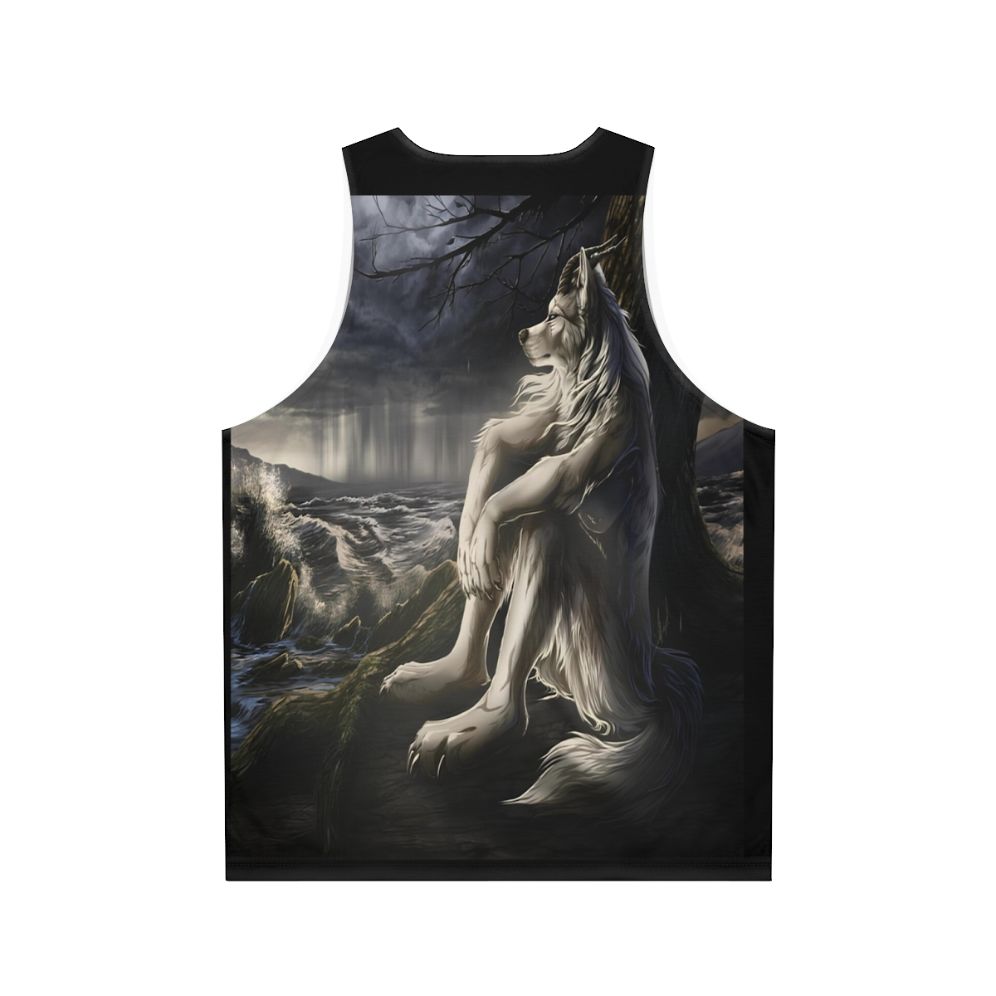 Werewolf meme unisex tank top - Back