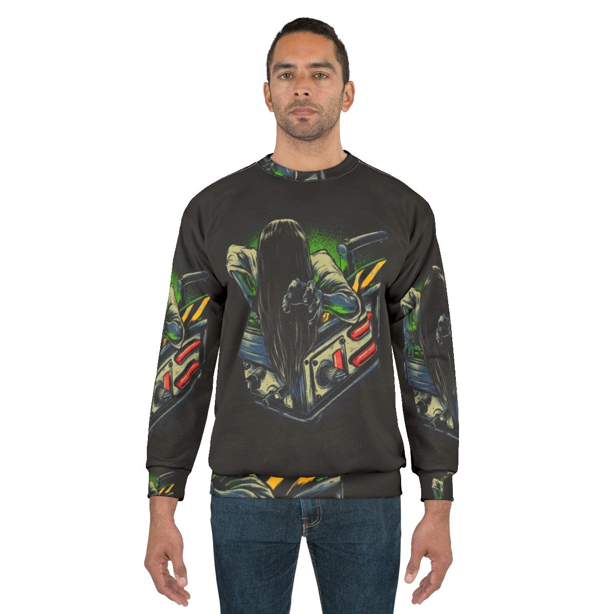 Trapped ghost design on a grey sweatshirt - men