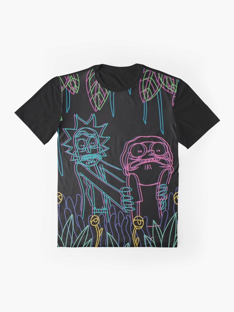 Rick Graphic T-Shirt, Retro Pop Culture Graphic Tee - Flat lay