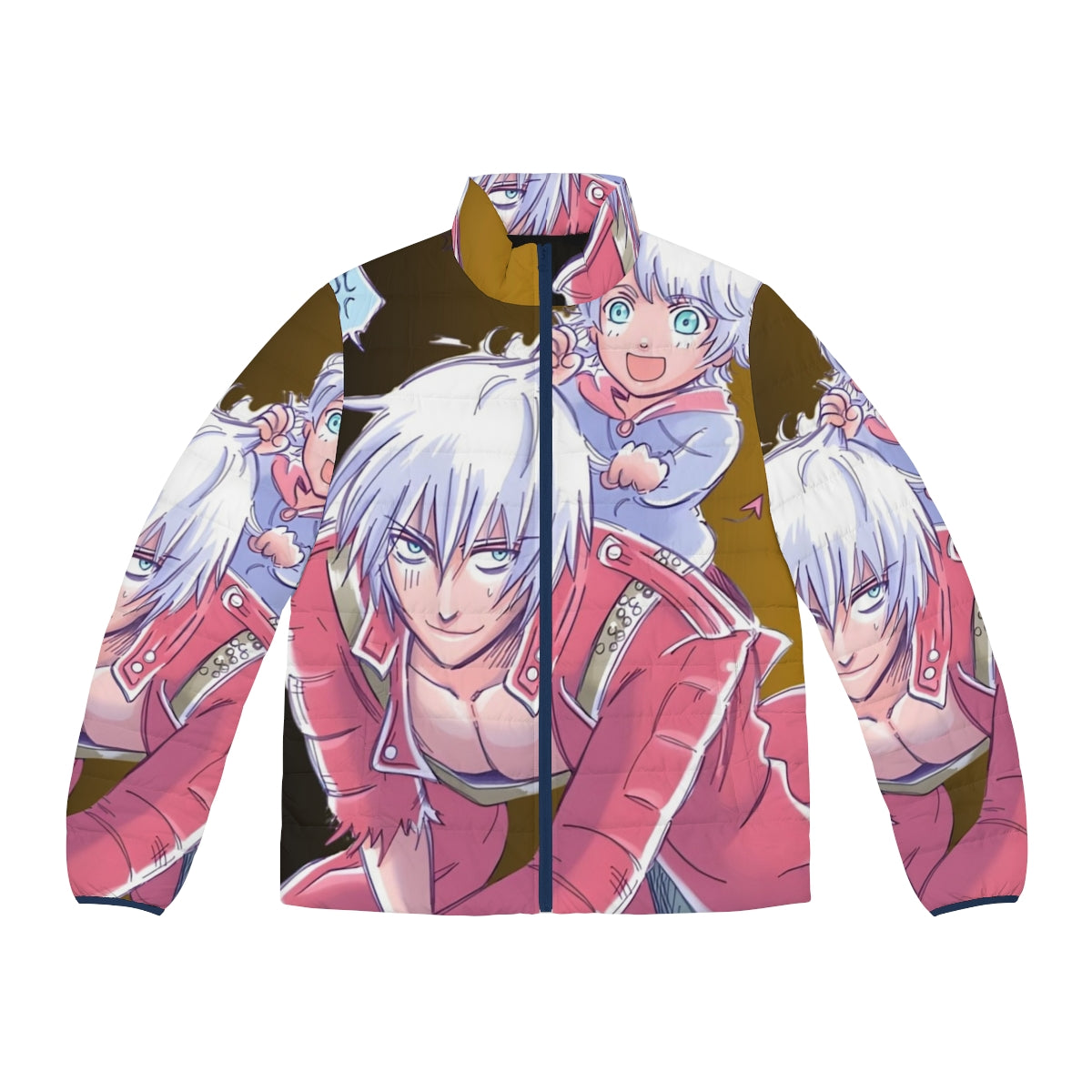 Devil May Cry inspired puffer jacket featuring fan art design