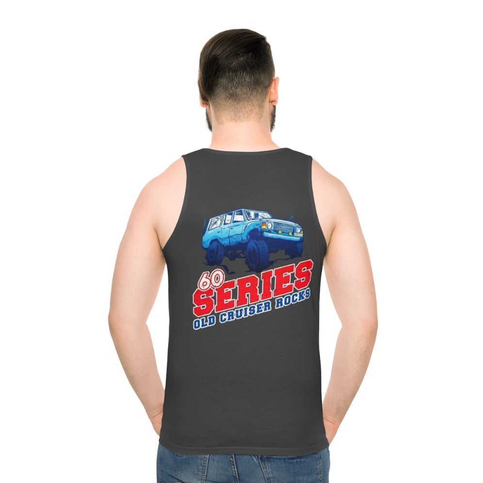 Vintage Toyota Land Cruiser 60 Series Unisex Tank Top - men back