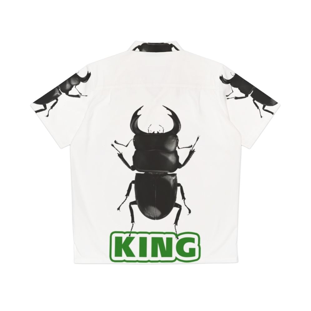 Black Beetle King Of Beetles Hawaiian Shirt - Back