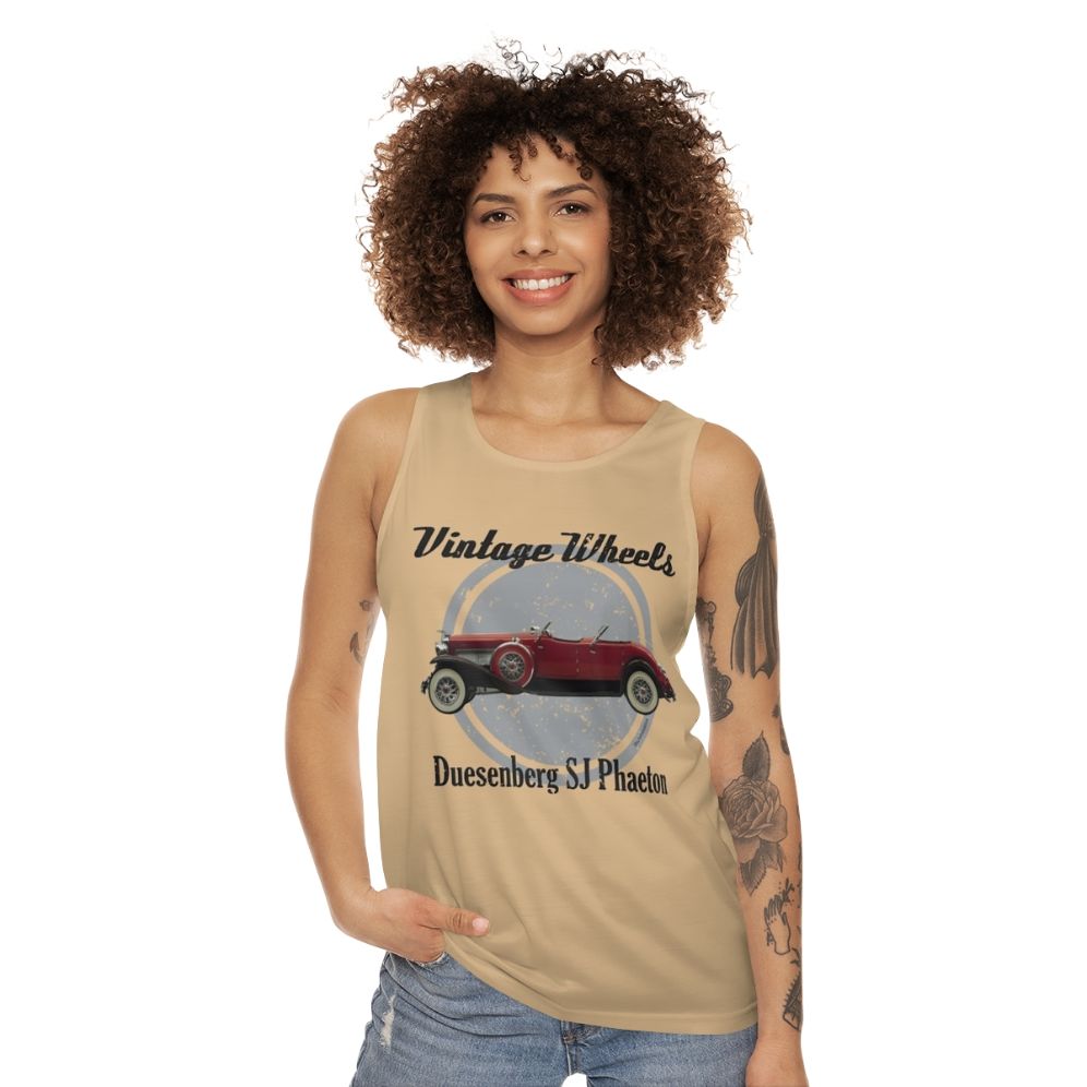 Vintage Duesenberg Sj Roadster Unisex Tank Top - women