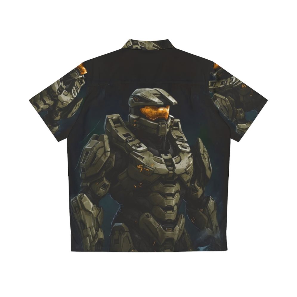 Master Chief Hawaiian Shirt - Halo Inspired Gaming Apparel - Back