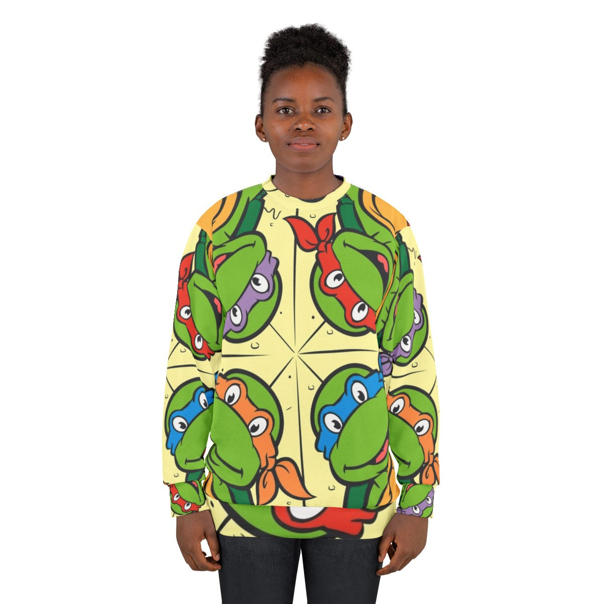 Retro 80s Pizza Time Teenage Mutant Ninja Turtles Sweatshirt - women