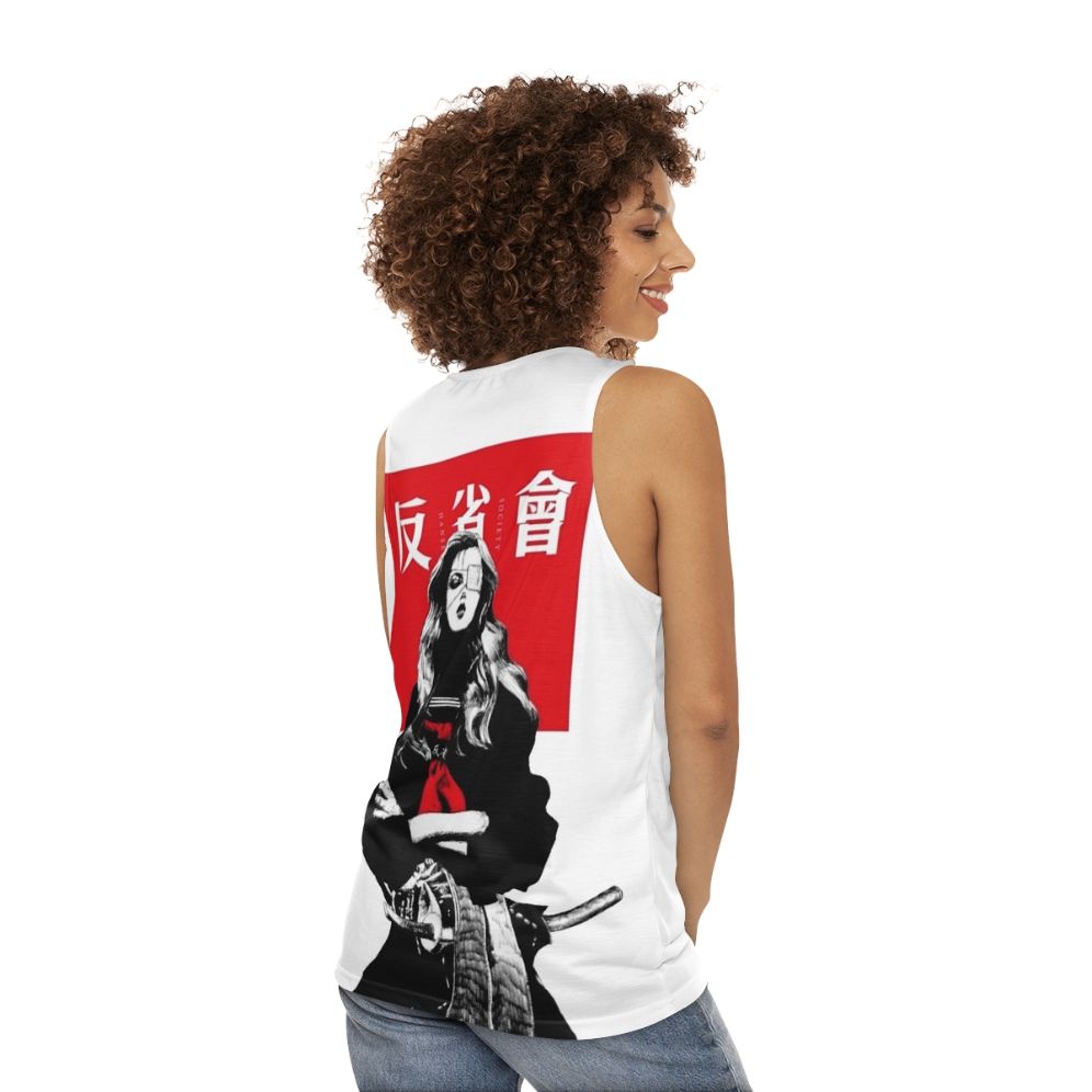 Cyberpunk Japanese urban style unisex tank top - women back