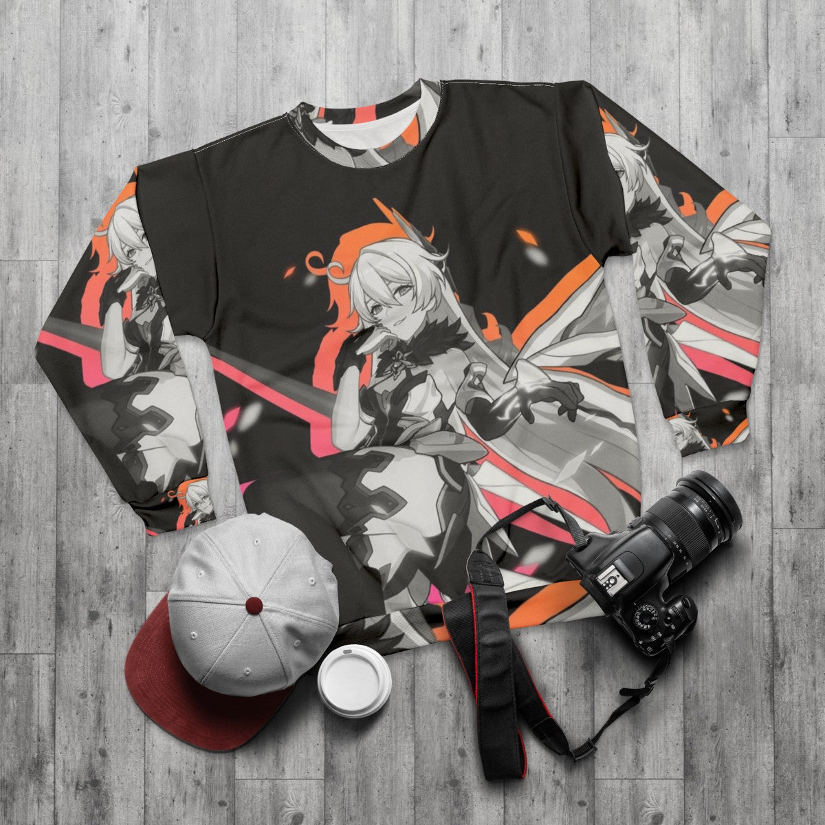 Kiana Kaslana Herrscher of the Void Honkai Impact 3rd Anime Sweatshirt - flat lay