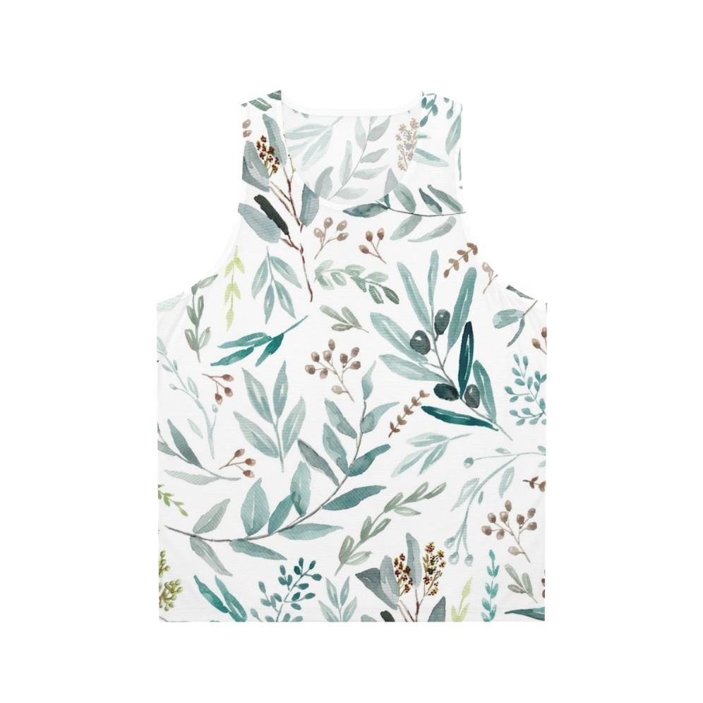 Boho Eucalyptus Leaves Unisex Tank Top