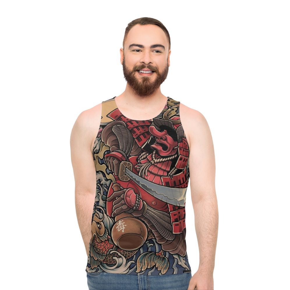 Samurai Tank Top featuring the Drunken Oni Warrior design - men