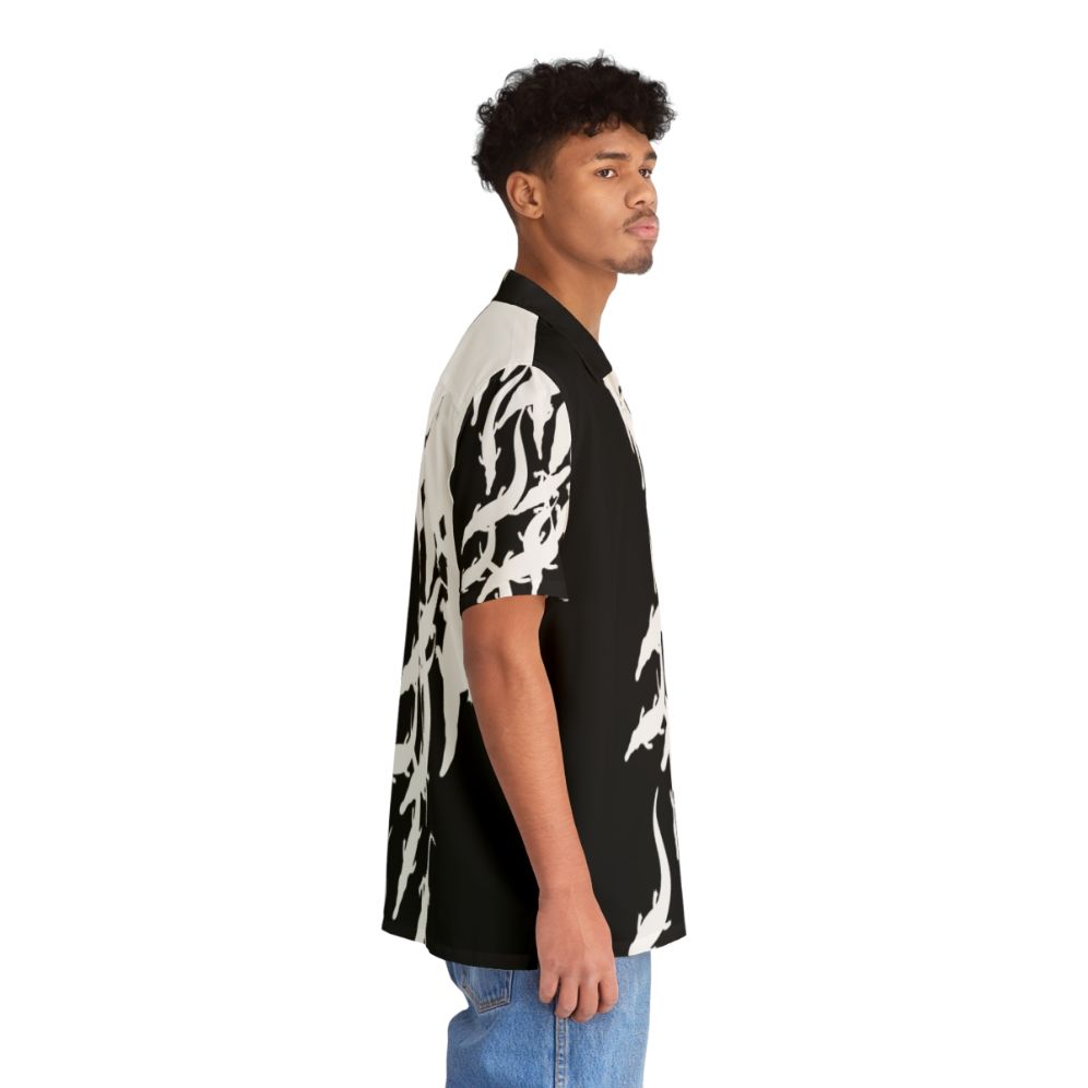 Crocodile print Hawaiian button down shirt - People Pight