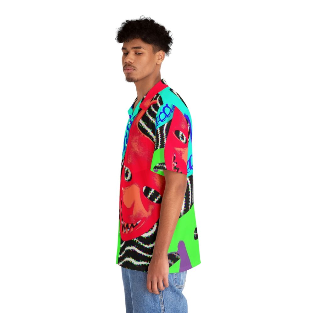 Colorful birds Hawaiian shirt with tropical pattern - People Left