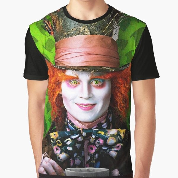 Mad Hatter graphic t-shirt featuring the iconic character from the Alice in Wonderland movie