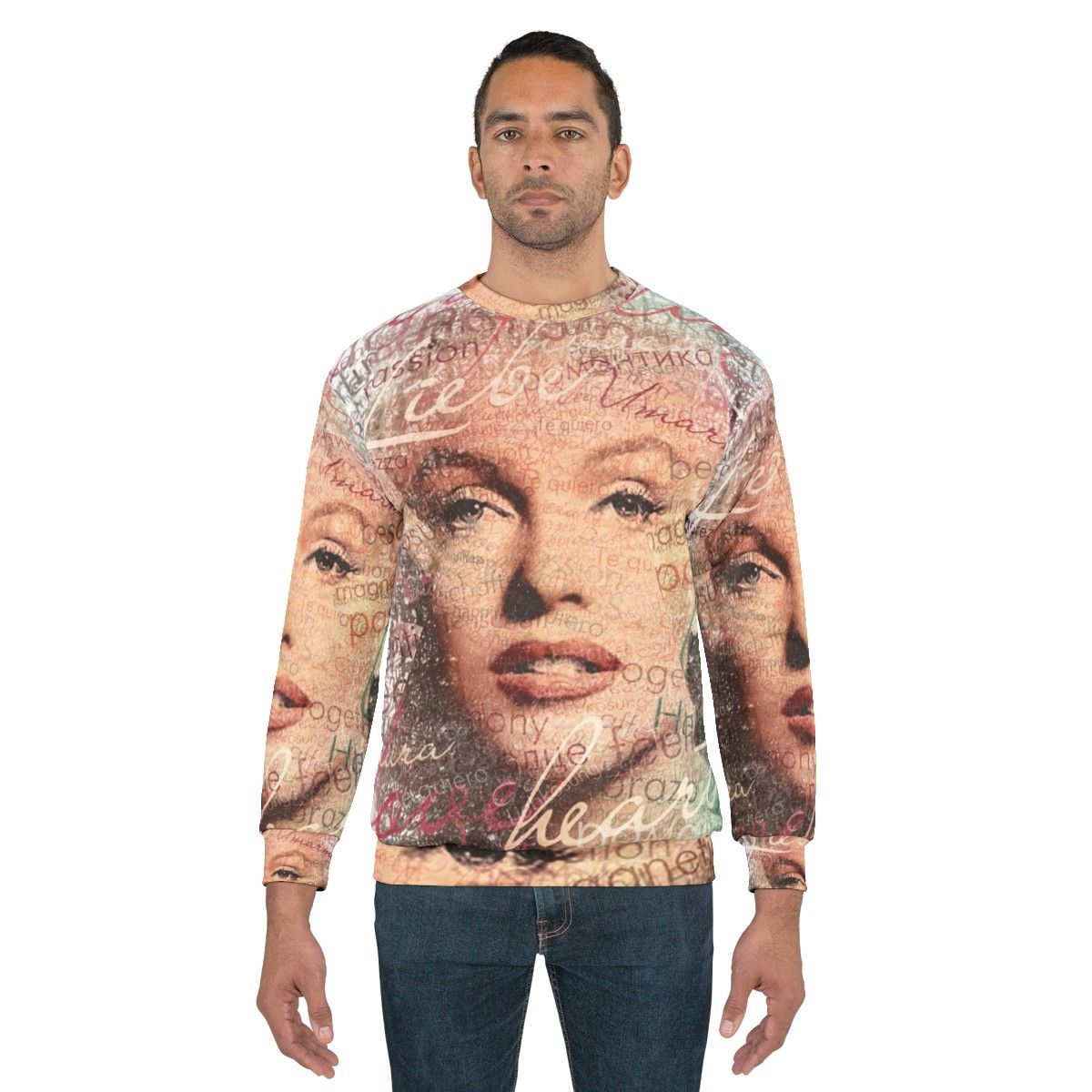 Marilyn Monroe Words Portrait Sweatshirt - men