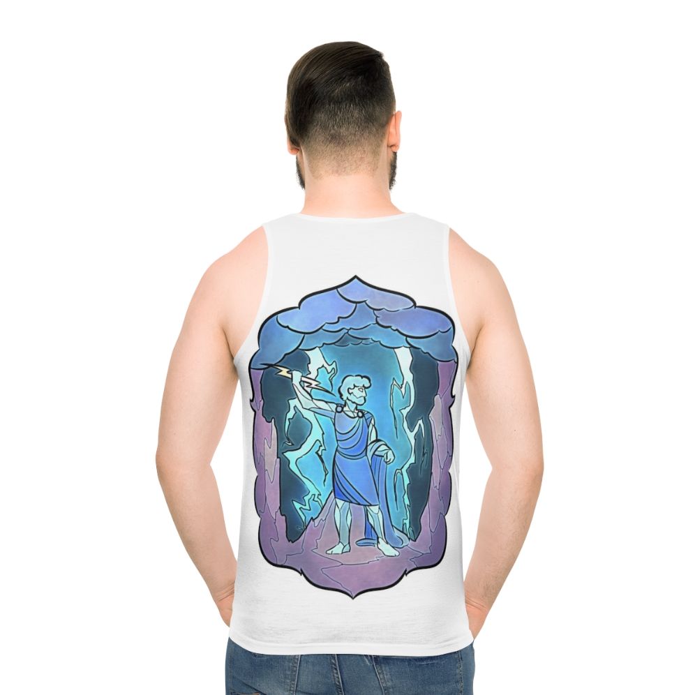 Stained Glass Zeus Unisex Tank Top - men back