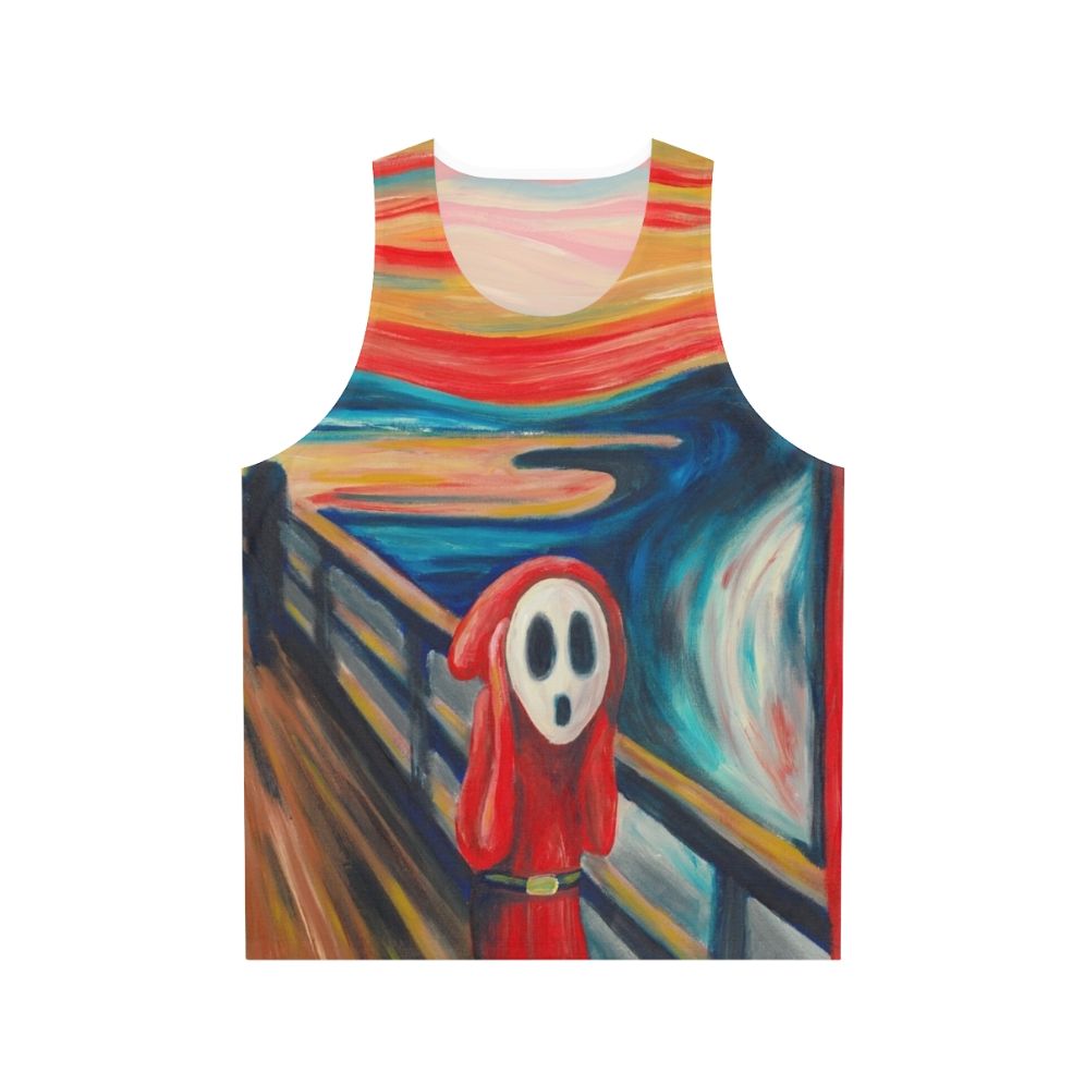 Unisex tank top featuring "The Scream" artwork by Edvard Munch