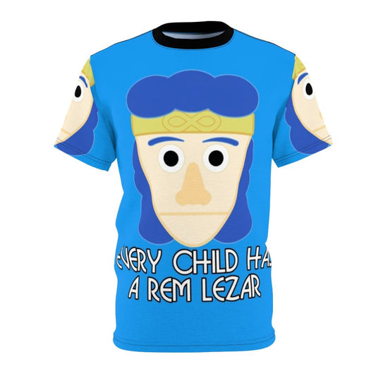 Rem Lezar inspired t-shirt featuring a vibrant and unique design for fans of cult films and geek culture