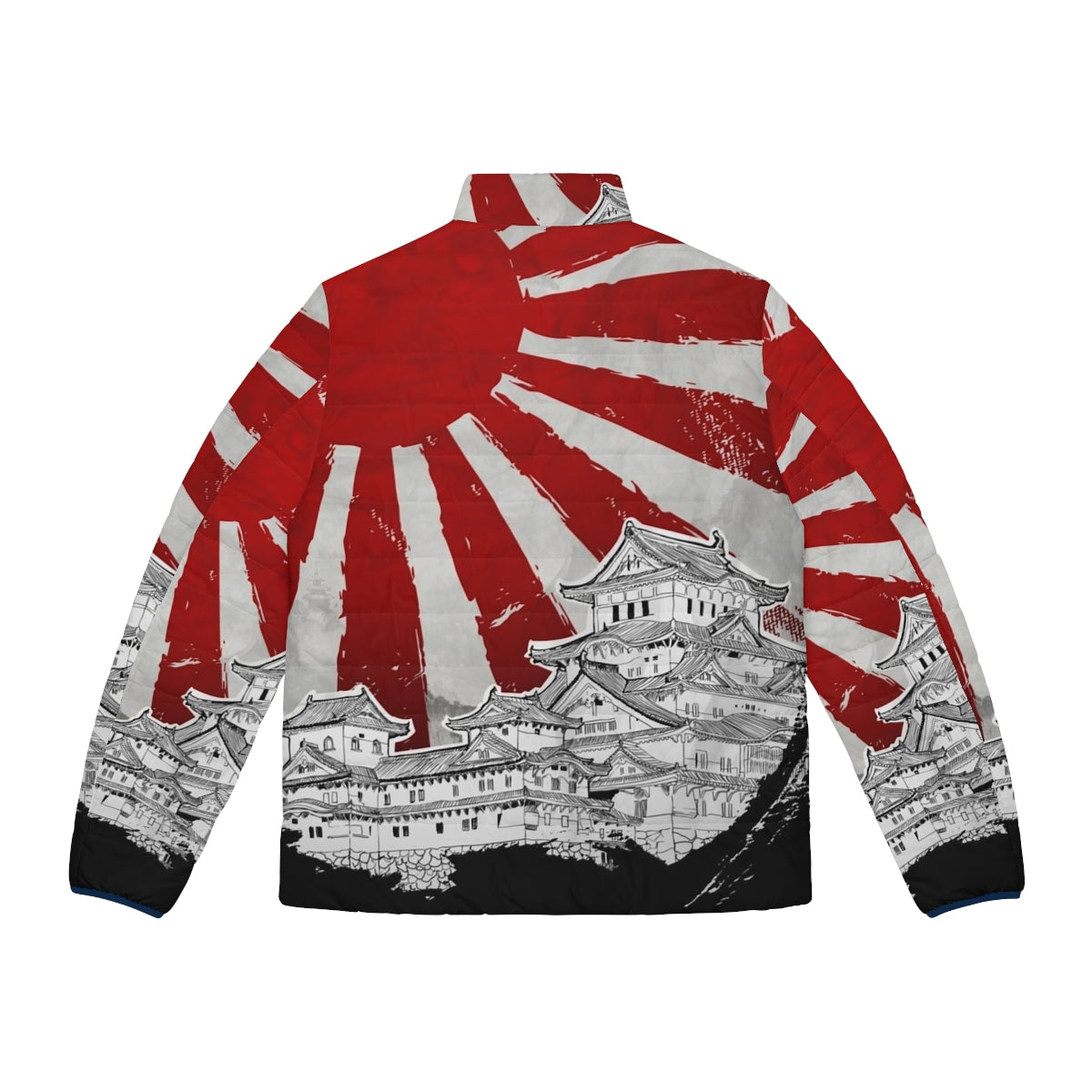 Takehiro Tomiyasu Japanese Retro Warrior Puffer Jacket - Back