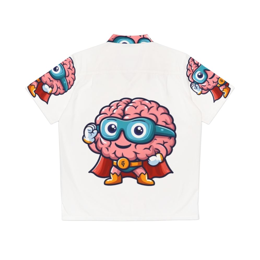 Brave Patient MRI Brain Superhero Hawaiian Shirt - Back