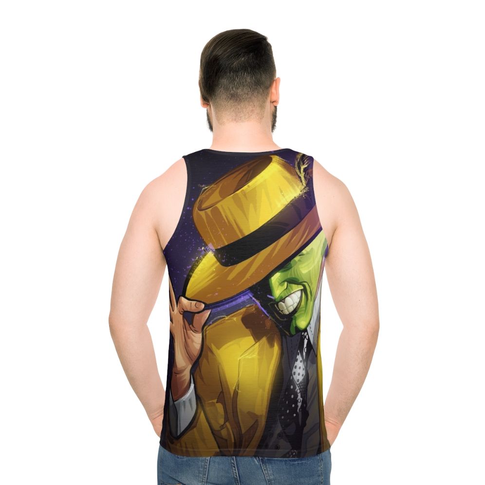 The Mask Unisex Tank Top featuring Jim Carrey's iconic character - men back