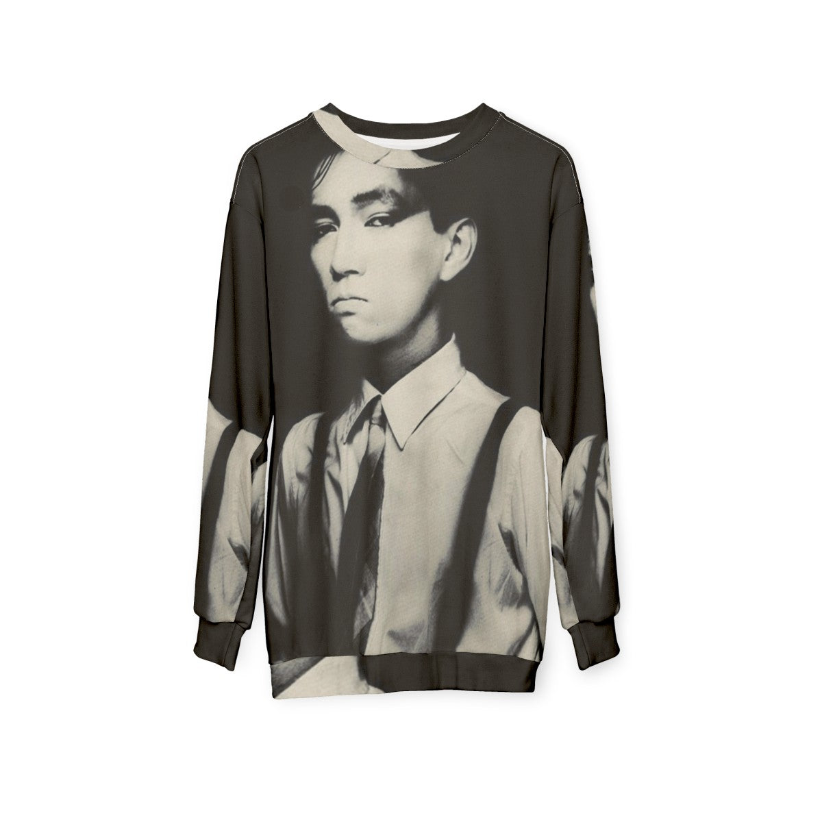 Ryuichi Sakamoto Bamboo Houses Sweatshirt with 1980s Japanese Electronic Music Inspired Design - hanging