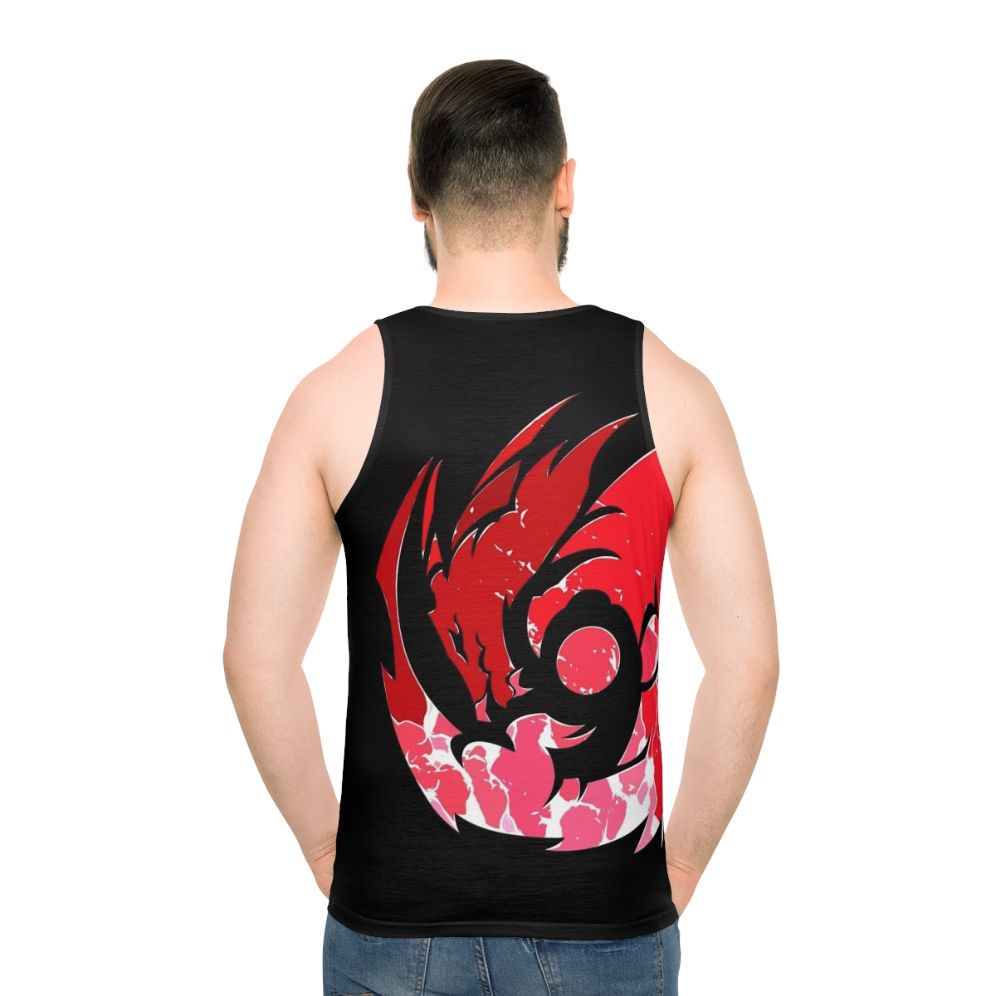 Mystic fire dragon unisex tank top - men back