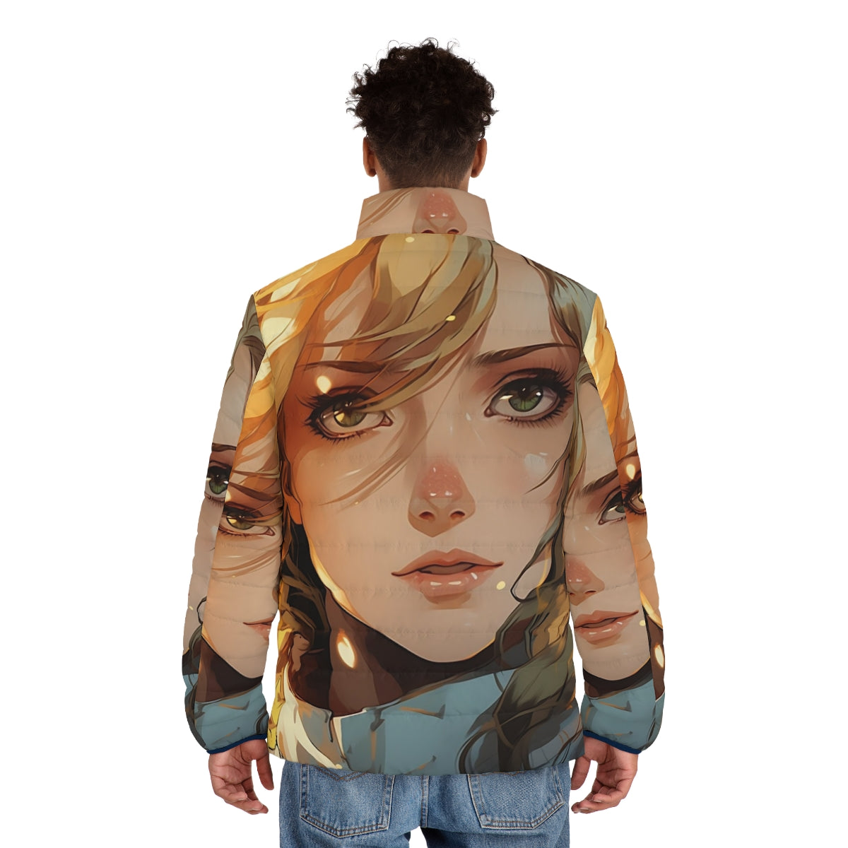 Castlevania Nocturne Maria Renard Puffer Jacket featuring iconic characters from the Netflix series - men back