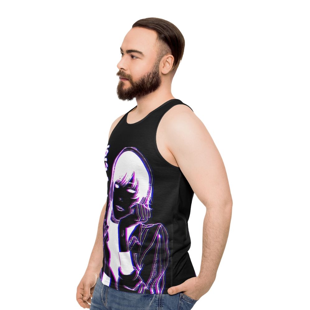 Chill Glitch Vaporwave Unisex Tank Top - men side