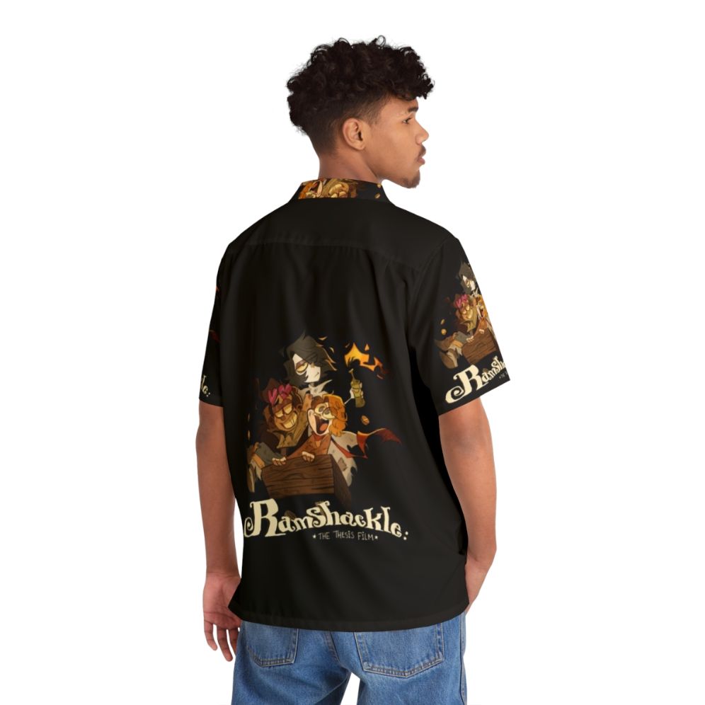 Black Ramshackle Thesis Film Hawaiian Shirt - People Back