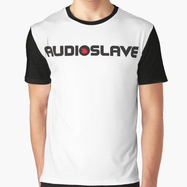 Audioslave graphic t-shirt featuring the band's iconic skull logo