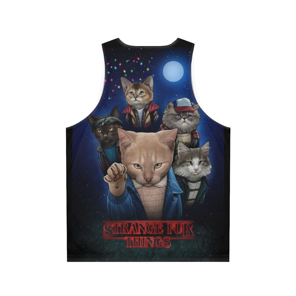 Upside down cats unisex tank top - Back