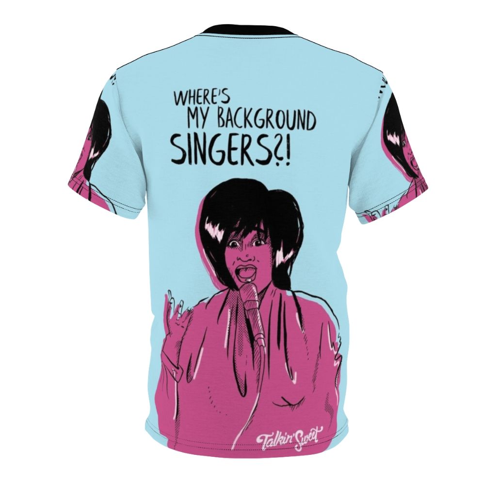 Patti Labelle inspired music pop art Christmas t-shirt with hot pink design - Back