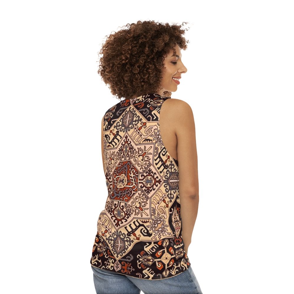 Unisex Armenian art inspired tank top - women back