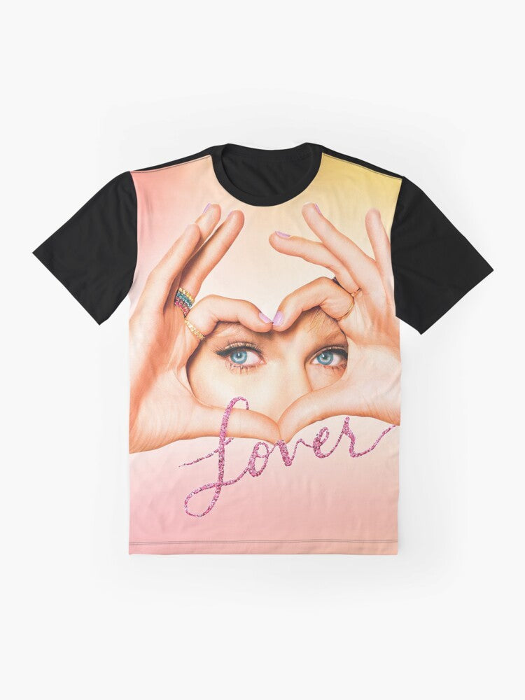 "Lover Concept Graphic T-Shirt featuring Taylor Swift's 'Folklore' album artwork" - Flat lay