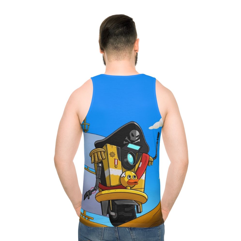 Borderlands Claptrap Pirate Minion Unisex Tank Top - men back