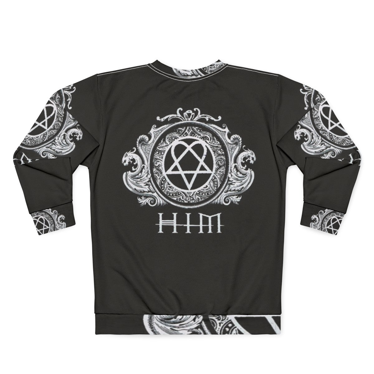 HIM band sweatshirt featuring the iconic heartagram logo - Back