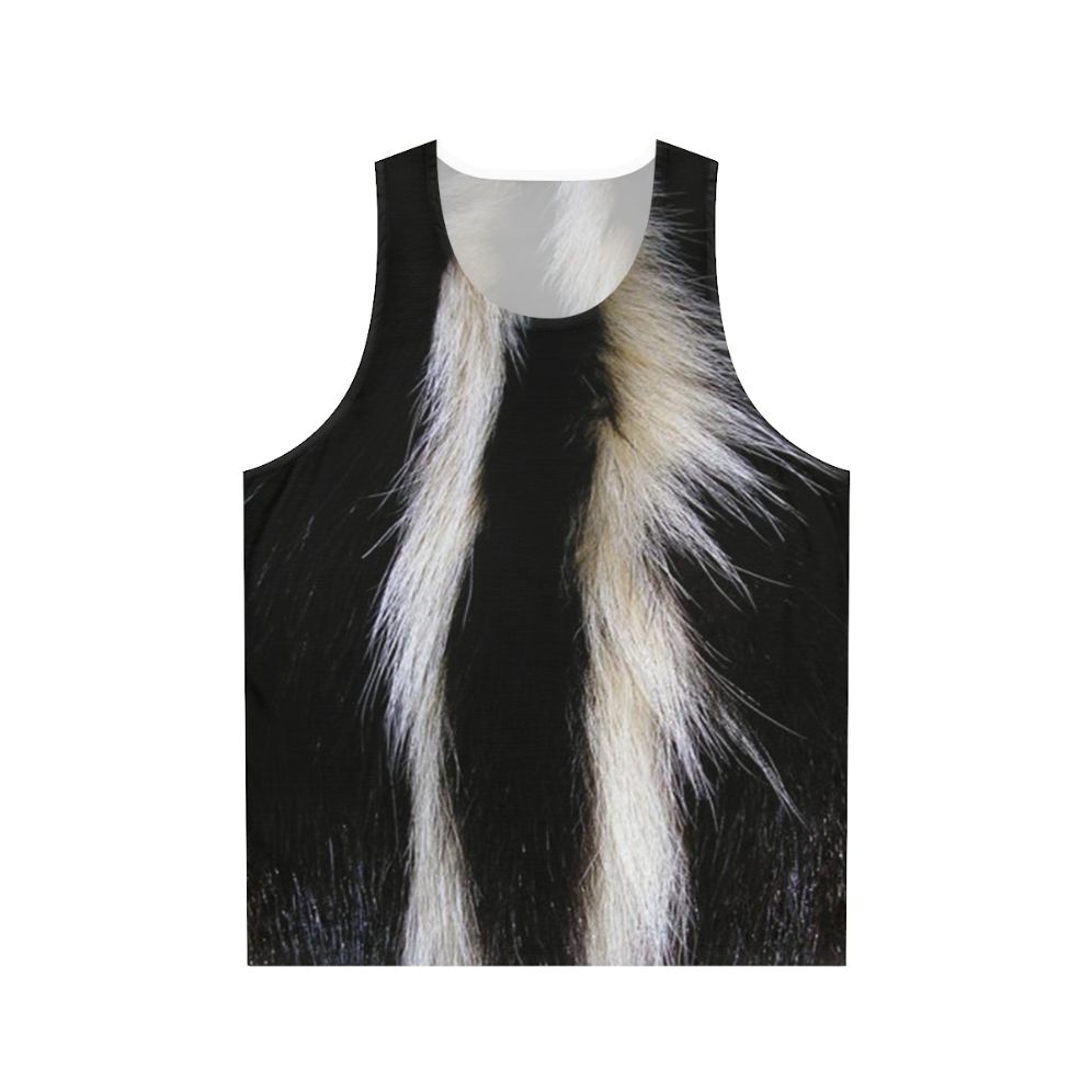 Skunk stripes unisex tank top