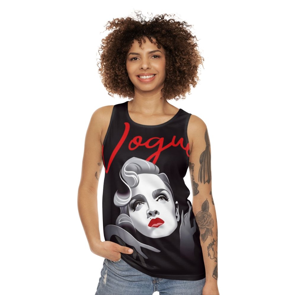 Queen Unisex Tank Top featuring Alejandro Mogolloart's pop art music icon design - women