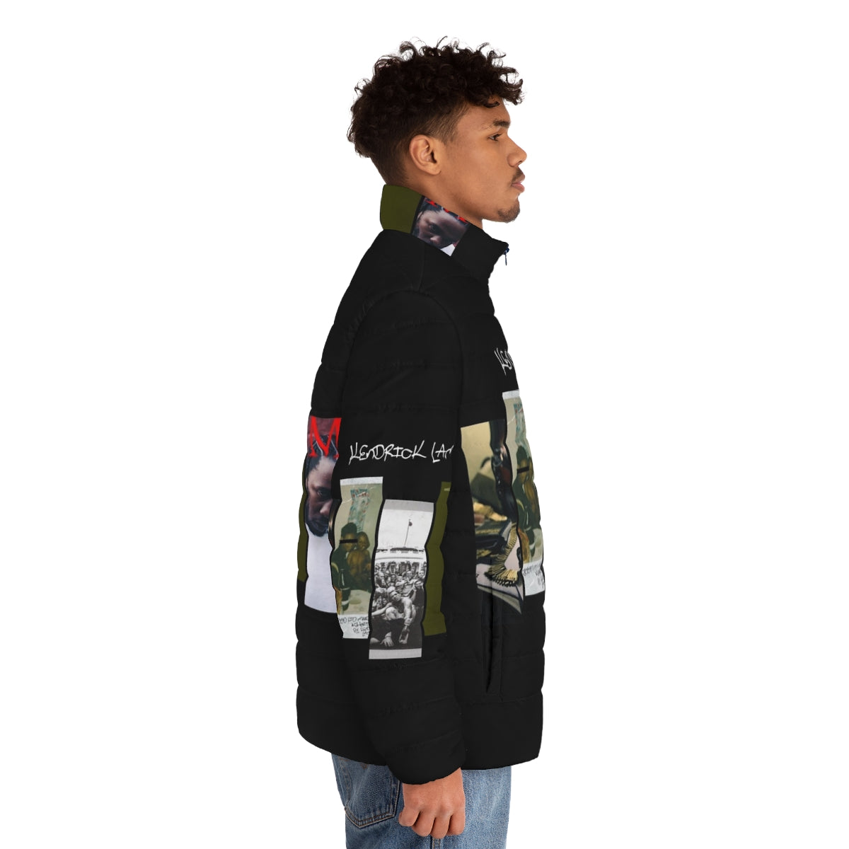 Kendrick Lamar Hip Hop Puffer Jacket - men side right