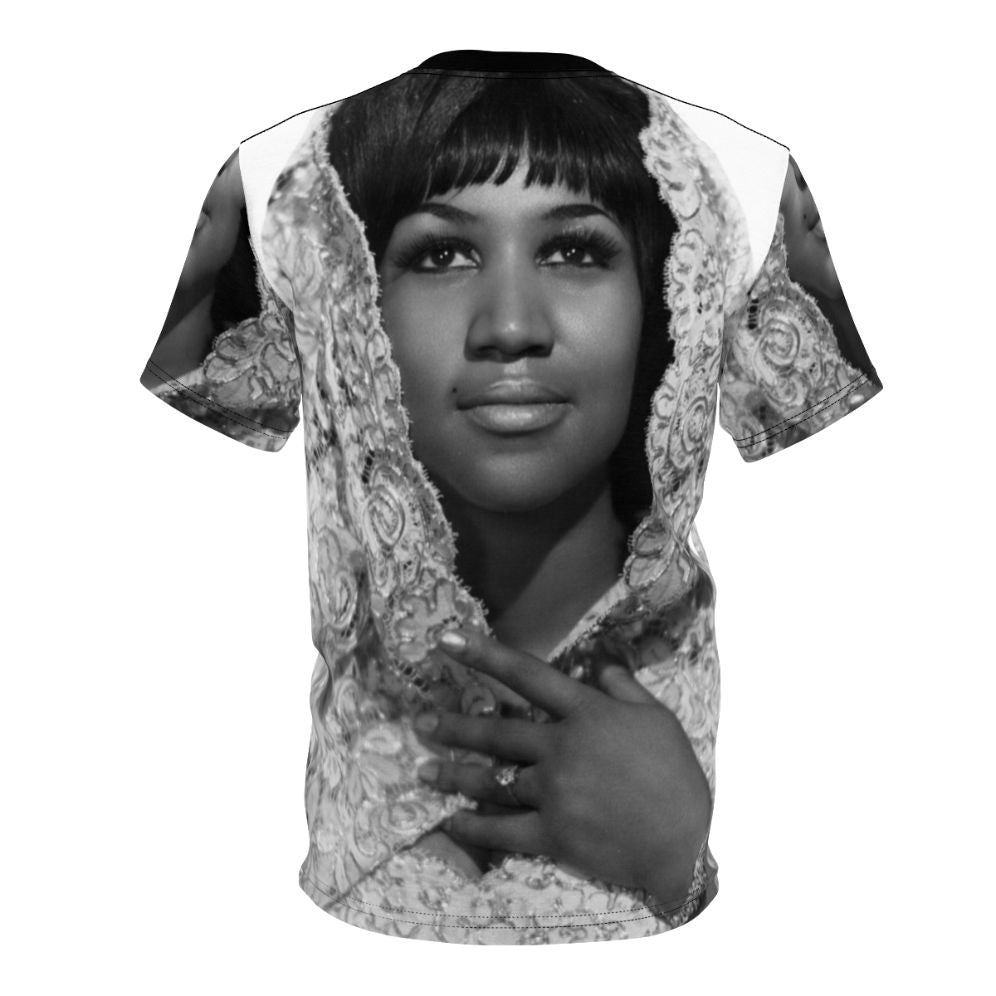 Aretha Franklin inspired soul music t-shirt featuring the "Queen of Soul" - Back