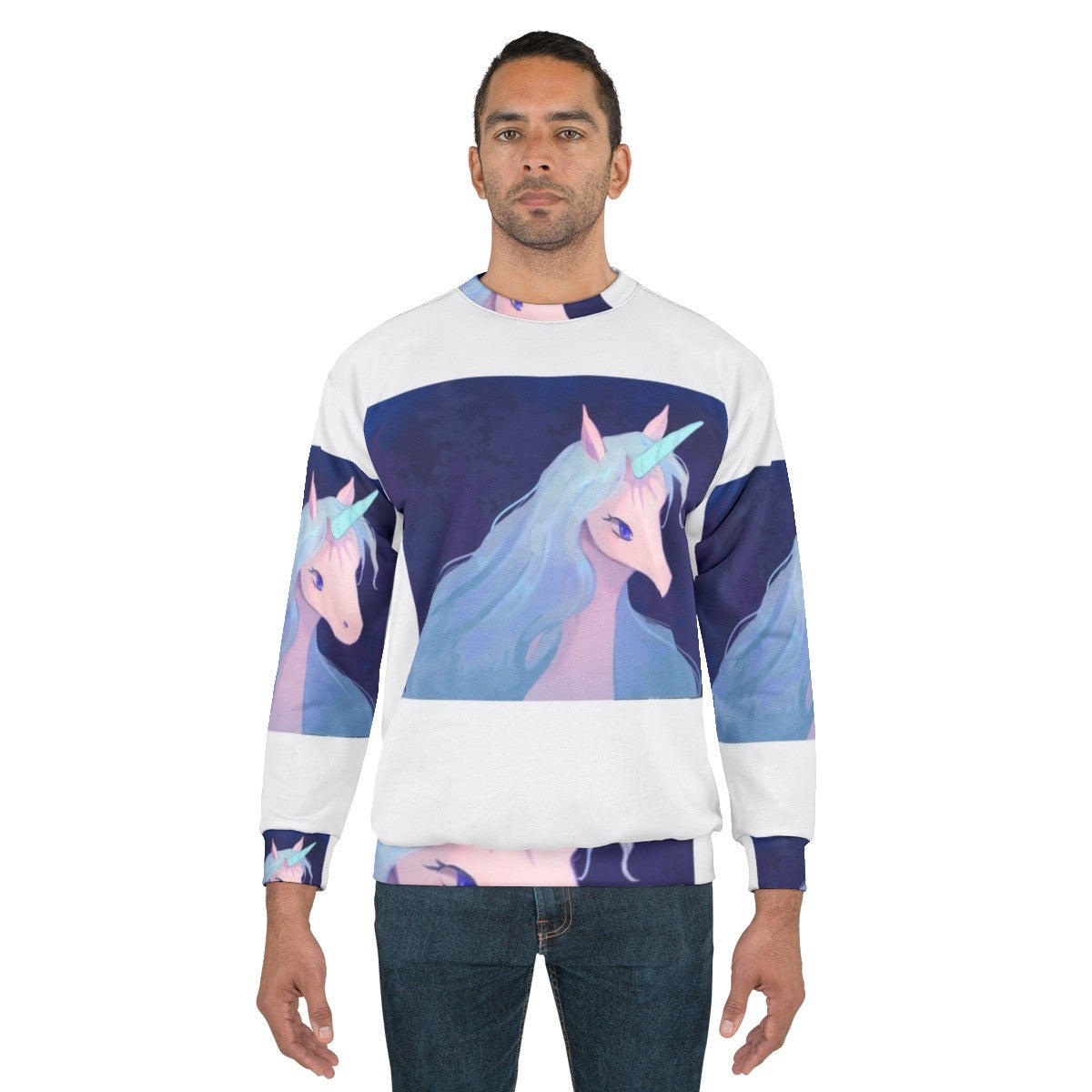 The Last Unicorn Fantasy Unicorn Illustration Sweatshirt - men