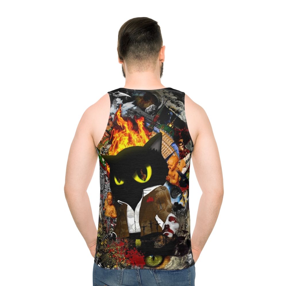 Woland's Cat Behemoth Unisex Tank Top - men back