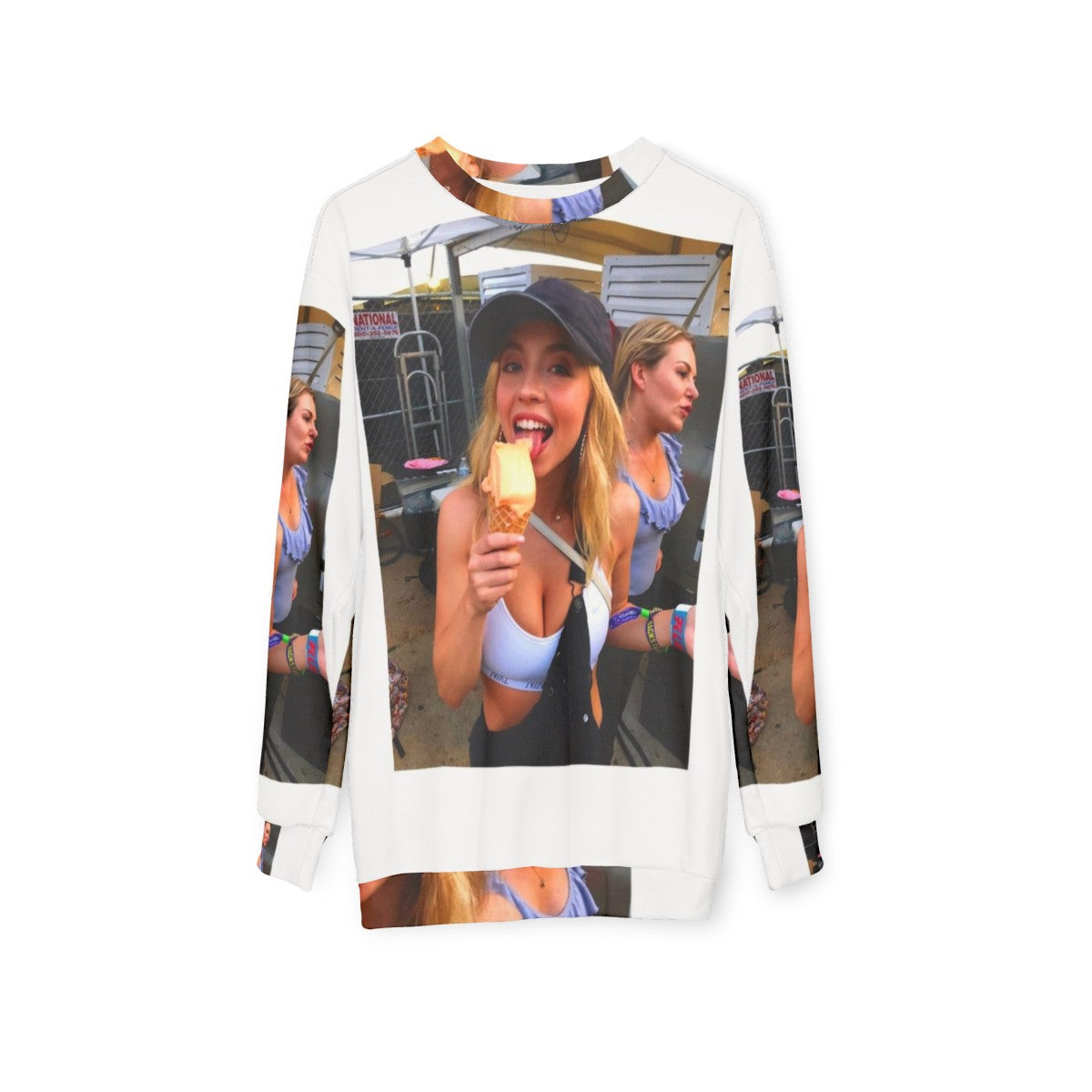 Sydney Sweeney Sweatshirt - Inspired by HBO's Euphoria - hanging