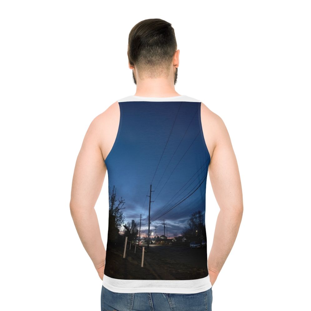 Winter Sunrise Unisex Tank Top - men back