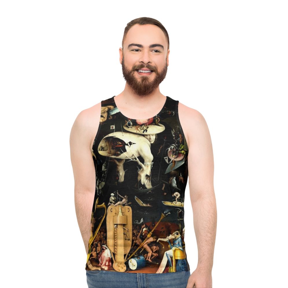 Hieronymus Bosch's "Garden of Earthly Delights" inspired unisex tank top - men