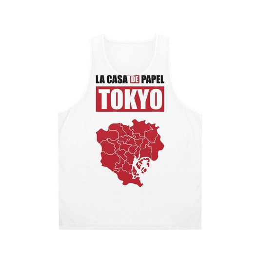 Money Heist Inspired Tokyo Paper House Design Unisex Tank Top