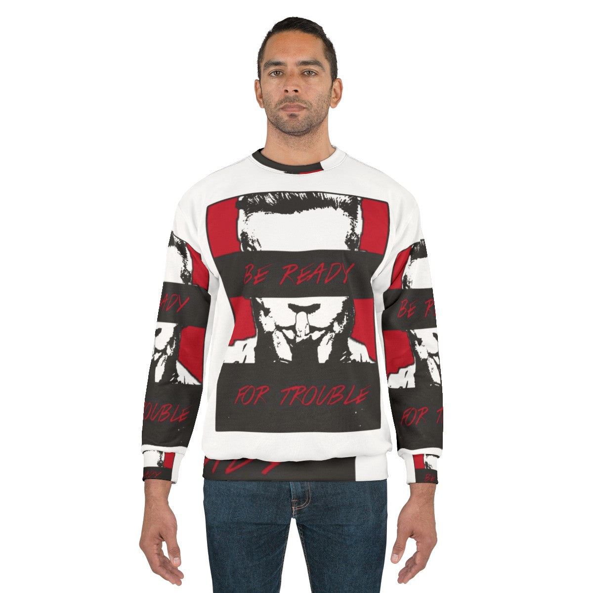 Cable superhero metallic sweatshirt - men