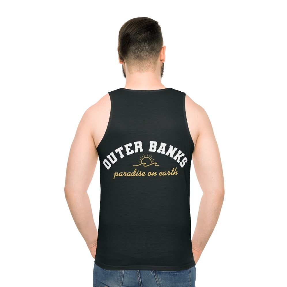 Outer Banks Paradise Unisex Tank Top - men back